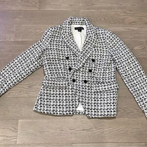 Rachel Zoe Black and White Houndstooth Blazer